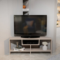 Decorotika Maldiv Modern Tv Stand Tv Unit Cottonbeige - thumbnail 2