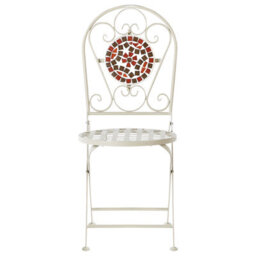 Wyld and Coco Garden Vista White Metal Bistro Set - Square 60 X 60 Cm Table With 2 Folding Chairs, Powder-Coated Finish - thumbnail 8