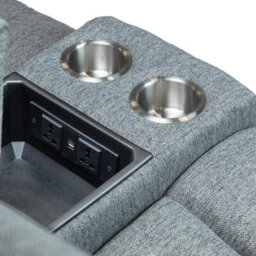 Furnishings For Less UK Linden Leather Aire Recliner 2 Seater + 2X Armchair Grey - thumbnail 5