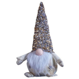 Christmas Gonk Nordic Santa Soft Plush Decoration - Champagne - thumbnail 3