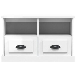 Berkfield Tv Cabinet High Gloss White 80X35X50 Cm Engineered Wood - thumbnail 5