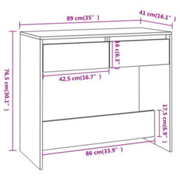 Berkfield Sturdy Console Table Black 89X41X76.5 Cm Steel - thumbnail 8