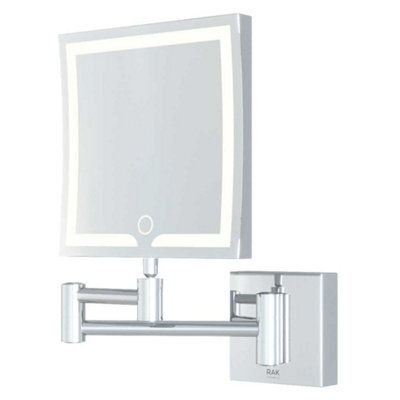 RAK Ceramics Rak Demeter 200X264mm Chrome Extending Square Led Bathroom Mirror With Touch Sensor, Ip44 Rated - image 1