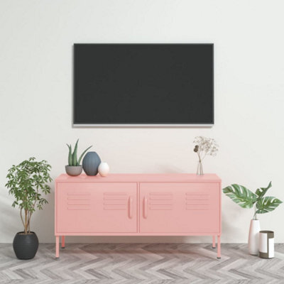 Berkfield Tv Cabinet Pink 105X35X50 Cm Steel - image 1