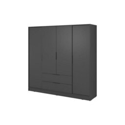 Arte  Sleek Graphite Kelly Wardrobe: 206Cm Of Contemporary Storage For Stylish Homes - thumbnail 2