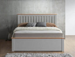 Bedmaster Malmo Grey Wooden Ottoman Bed And Primrose 2000 Pocket Sprung Memory Foam Mattress Double - thumbnail 3