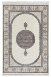 MiHOMEUK Minyatur Premium Quality V0205A White/cream Abstract Modern Turkish Area Rug - 80 X 150 Cm - thumbnail 1