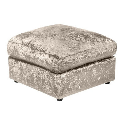 Large Size Mink Crushed Velvet Premium Footstool - image 1