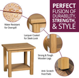 Hallowood Furniture Waverly Oak Side Table - thumbnail 2