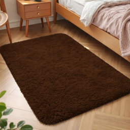 Aspire Homeware Non-Slip Brown Shaggy Rug Soft Fluffy Washable Doormat, (L)80Cm X (W)50Cm - thumbnail 6