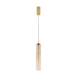 Luminosa Lighting Luminosa Sano Slim Pendant Ceiling Light Glossy Brushed Gold, Cognac Led 3W 180Lm 3000K - thumbnail 1