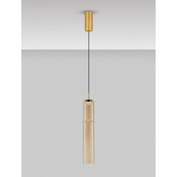 Luminosa Lighting Luminosa Sano Slim Pendant Ceiling Light Glossy Brushed Gold, Cognac Led 3W 180Lm 3000K - thumbnail 4