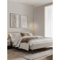 Luminosa Lighting Luminosa Sano Slim Pendant Ceiling Light Glossy Brushed Gold, Cognac Led 3W 180Lm 3000K - thumbnail 2