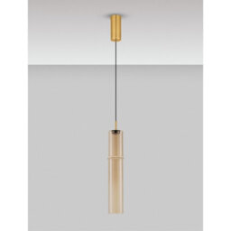 Luminosa Lighting Luminosa Sano Slim Pendant Ceiling Light Glossy Brushed Gold, Cognac Led 3W 180Lm 3000K - thumbnail 3