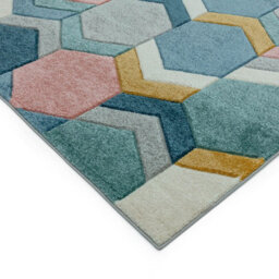 Multi Rug Geometric Modern Easy To Clean Rug For Dining Room-120Cm X 170Cm - thumbnail 2