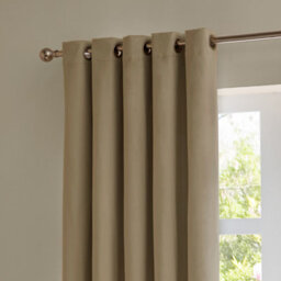 furn. Furn The Ultimate Velvet Room Darkening Eyelet Curtain Pair, Mocha, (W) 229 X (D) 137Cm - thumbnail 5