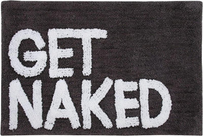 Aamen Get Naked Grey & White Bathroom Mat - image 1