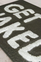 Aamen Get Naked Grey & White Bathroom Mat - thumbnail 5