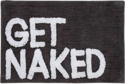 Aamen Get Naked Grey & White Bathroom Mat - thumbnail 1