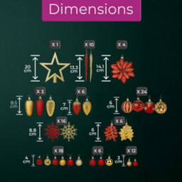 Neo 110Pcs Christmas Tree Ornaments Set - thumbnail 6
