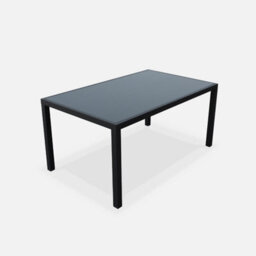 Sweeek - 6-Seater Aluminium Garden Table With Textilene Chairs Anthracite 150X90X71 Cm - Capua 150 - thumbnail 4