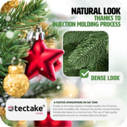Tectake Christmas Tree - Artificial Christmas Tree With Injection-Moulded Needles And Bendable Branches - 140 Cm - Green - thumbnail 5