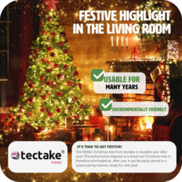 Tectake Christmas Tree - Artificial Christmas Tree With Injection-Moulded Needles And Bendable Branches - 140 Cm - Green - thumbnail 7