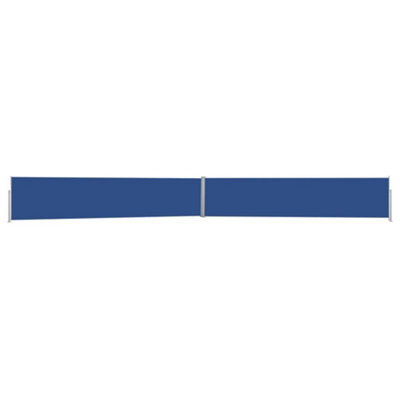 Berkfield Patio Retractable Side Awning 170X1200 Cm Blue - image 1