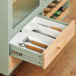Sobuy Fkw114-Gr, Kitchen Island Kitchen Storage Trolley Sideboard On Wheels, Green,w110Xd40Xh91.5 - thumbnail 9