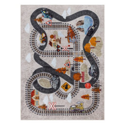 RugsX Junior 51986.803 Washing Carpet Train Tracks, Locomotive For Children   200X290 Cm - thumbnail 3