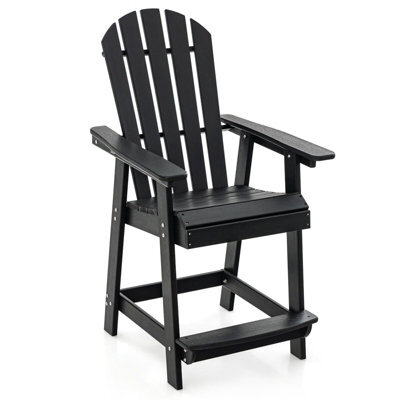 Gainoom Outdoor Adirondack Bar Stool Hdpe Patio Chair Garden Counter Height Bar Stool - image 1
