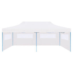 Berkfield Folding Pop-Up Partytent With Sidewalls 3X6 M Steel White - thumbnail 3