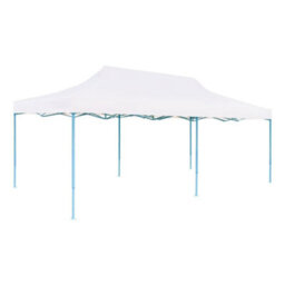 Berkfield Folding Pop-Up Partytent With Sidewalls 3X6 M Steel White - thumbnail 2