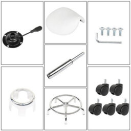 Pu Leather Saddle Stool Adjustable Rolling Salon Swivel Chair Comfortable Spa - thumbnail 5