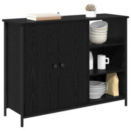 Walplus Sideboard Black Oak 100 X 33 X 75 Cm Engineered Wood - thumbnail 3