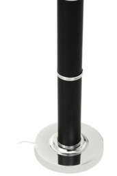 Orsina Black Snake Leather Effect Floor Lamp, Faux Snakeskin Standing Lamp With Black Fabric Shade, Floor Light - thumbnail 4