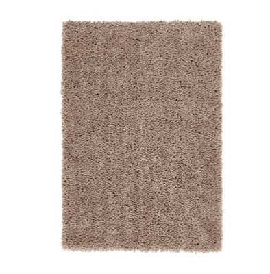 Natural Plain Shaggy Rug, Anti-Shed Easy To Clean Rug, Handmade Modern Rug For Bedroom, & Dining Room-140Cm X 200Cm - image 1