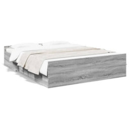 Berkfield Bed Frame With Drawers Without Mattress Grey Sonoma 140X200 Cm - thumbnail 2