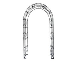 Rosenbogen-Gartenkunst Rose Arch Lea With Rounded Top - 120 Cm Black Powder-Coated - thumbnail 1