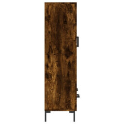 Berkfield Highboard Smoked Oak 69.5X31X115 Cm Engineered Wood - thumbnail 7