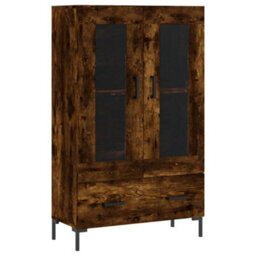 Berkfield Highboard Smoked Oak 69.5X31X115 Cm Engineered Wood - thumbnail 2