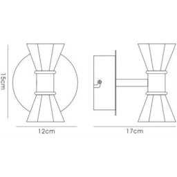 Luminosa Lighting Luminosa Elisa Wall Lamp 2 Light G4 Polished Chrome, Not Led/cfl Compatible - thumbnail 5
