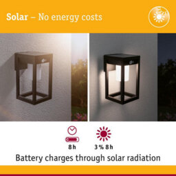 Paulmann 94573 Led Solar Light Object Marisol With Motion Sensor Ip44 Incl. 1X5.5W Warm White Black Cordless Plastic - thumbnail 5