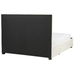 Beliani Bed With Storage Drawers Velvet Lievin 160 X 200 Cm (Eu King Size) Light Beige - thumbnail 8