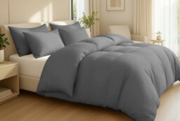 Lazzaro 100% Egyptian Cotton Double Duvet Cover Set Ultrasoft 400 Thread Count Cotton Quilt Cover With Zipper Closure - thumbnail 3