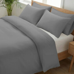 Lazzaro 100% Egyptian Cotton Double Duvet Cover Set Ultrasoft 400 Thread Count Cotton Quilt Cover With Zipper Closure - thumbnail 8