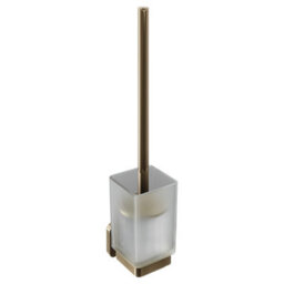 Toilet Brush Holder With Brush Wall Mounted Free Standing Glass Set - thumbnail 1
