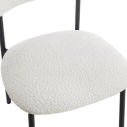 Home Detail Emerson Boucle Dining Chair Set Of 2, White - thumbnail 4