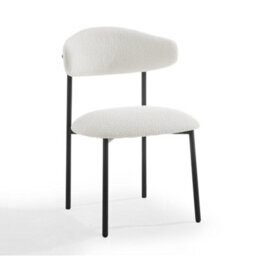 Home Detail Emerson Boucle Dining Chair Set Of 2, White - thumbnail 2