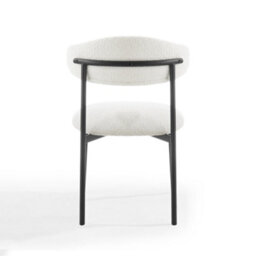 Home Detail Emerson Boucle Dining Chair Set Of 2, White - thumbnail 3